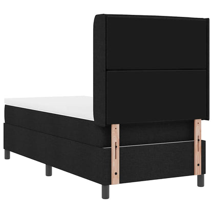 Letto a Sorgente LED con materasso Nero 90 x 190 cm Tessuto | homemem39