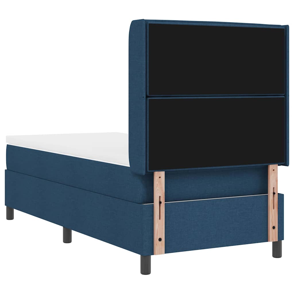 Letto a Sorgente LED con materasso Blu 90 x 200 cm Tessuto | homemem39