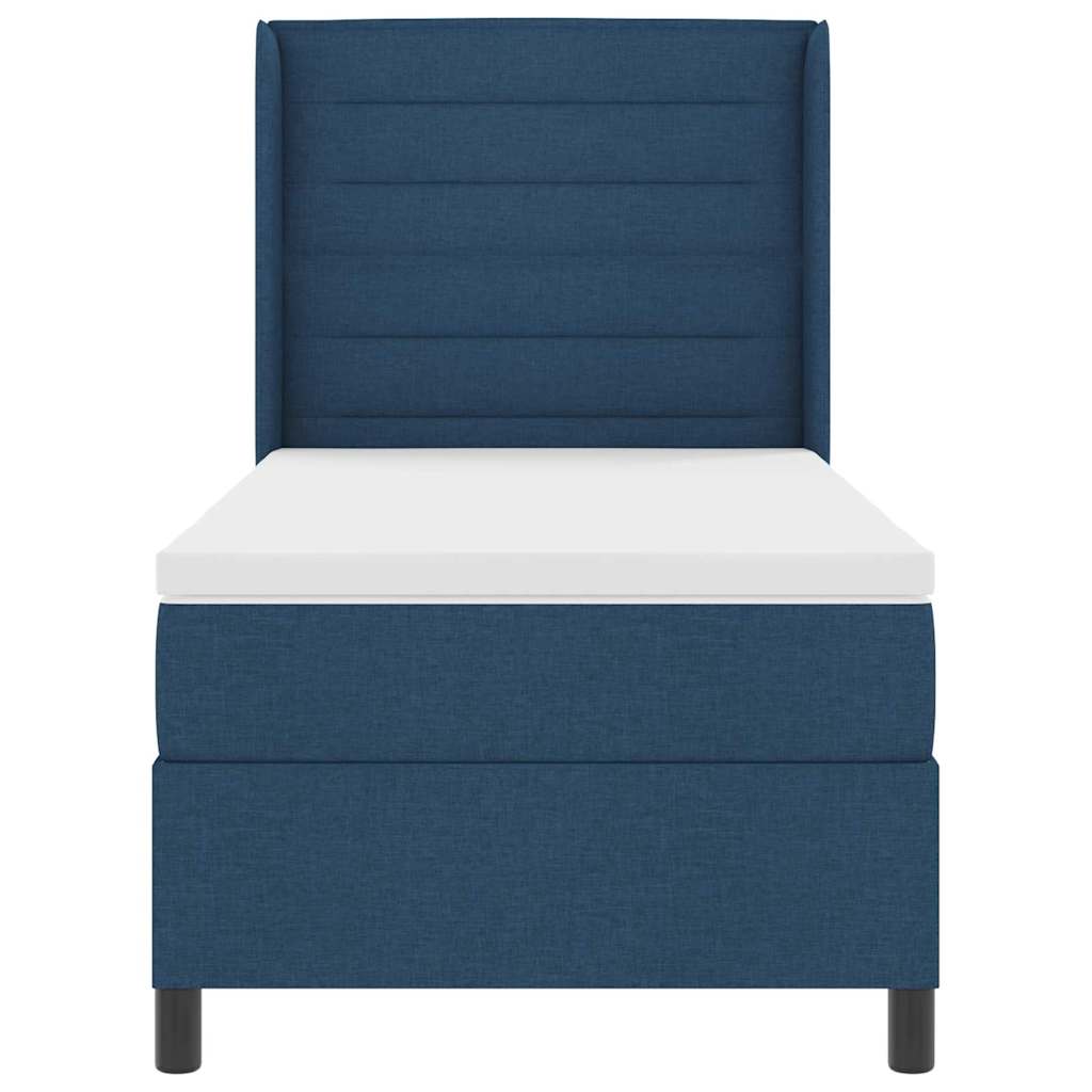 Letto a Sorgente LED con materasso Blu 90 x 200 cm Tessuto | homemem39
