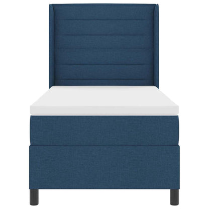 Letto a Sorgente LED con materasso Blu 90 x 200 cm Tessuto | homemem39