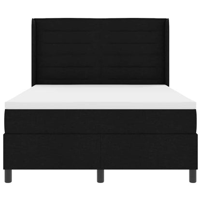 Letto a Sorgente LED con materasso Nero 140 x 190 cm Tessuto | homemem39