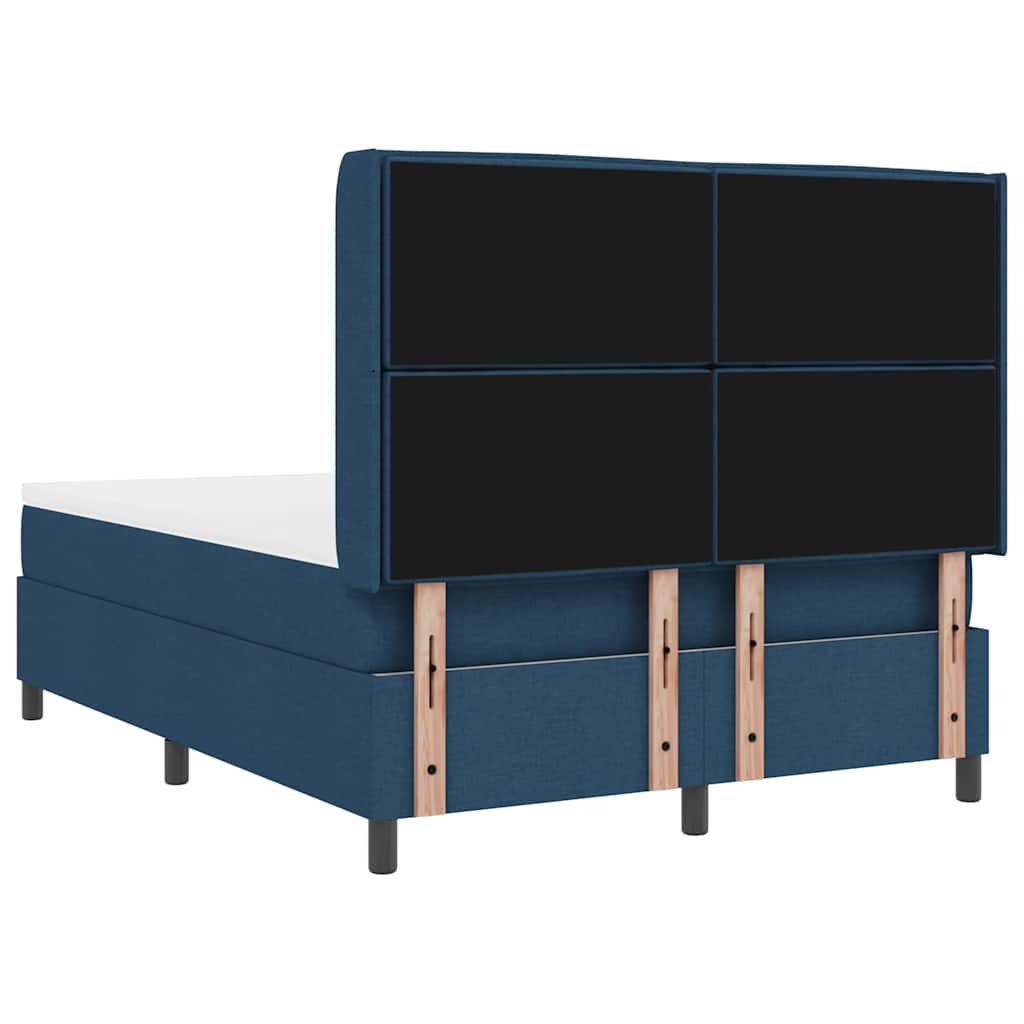 Letto a Sorgente LED con materasso Blu 140 x 200 cm Tessuto | homemem39