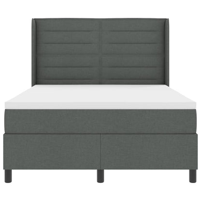 Letto a Sorgente LED Grigio scuro 160 x 200 cm Tessuto | homemem39