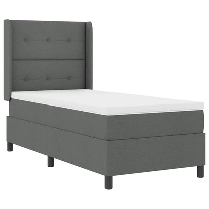 Letto a Sorgente LED Grigio scuro 80 x 200 cm Tessuto | homemem39