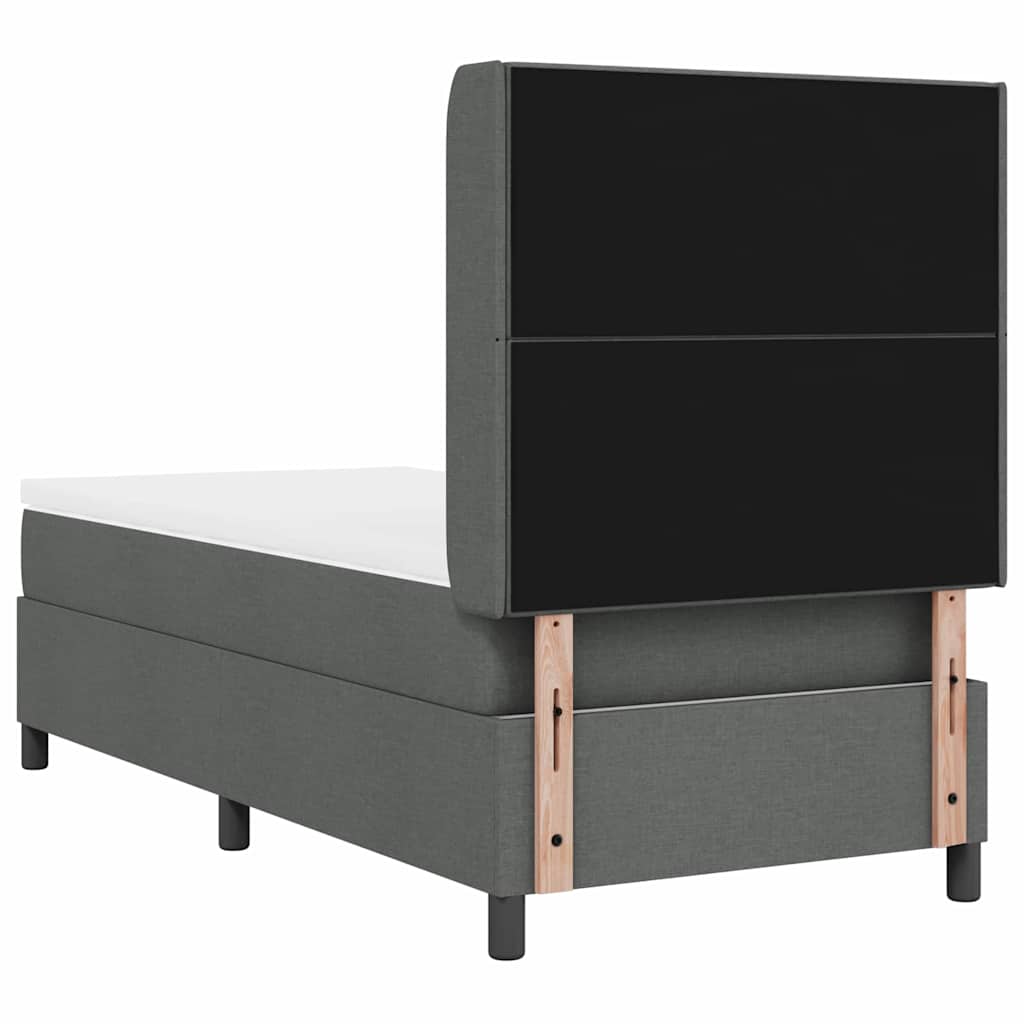 Letto a Sorgente LED Grigio scuro 80 x 200 cm Tessuto | homemem39