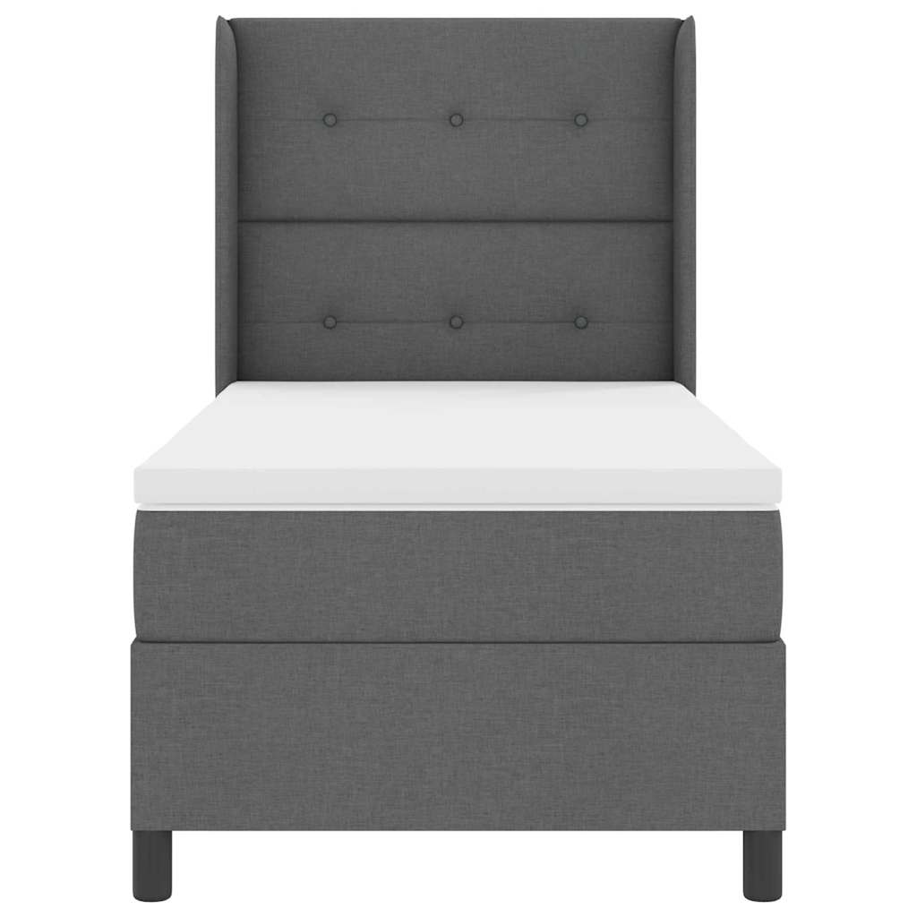 Letto a Sorgente LED Grigio scuro 80 x 200 cm Tessuto | homemem39