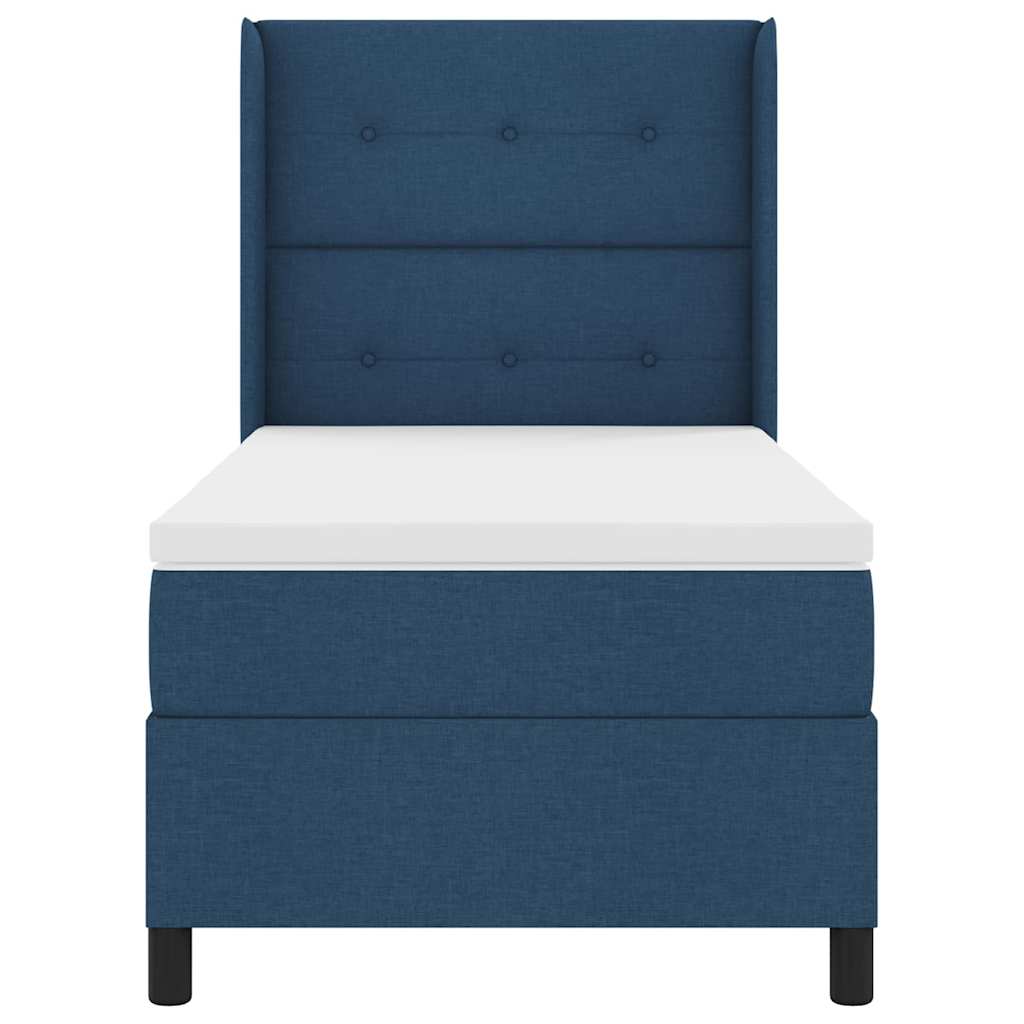 Letto a Sorgente LED con testiera Blu 80 x 200 cm Tessuto | homemem39