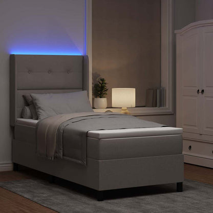 Letto a Sorgente LED con testiera Talpa 100 x 200 cm Tessuto | homemem39