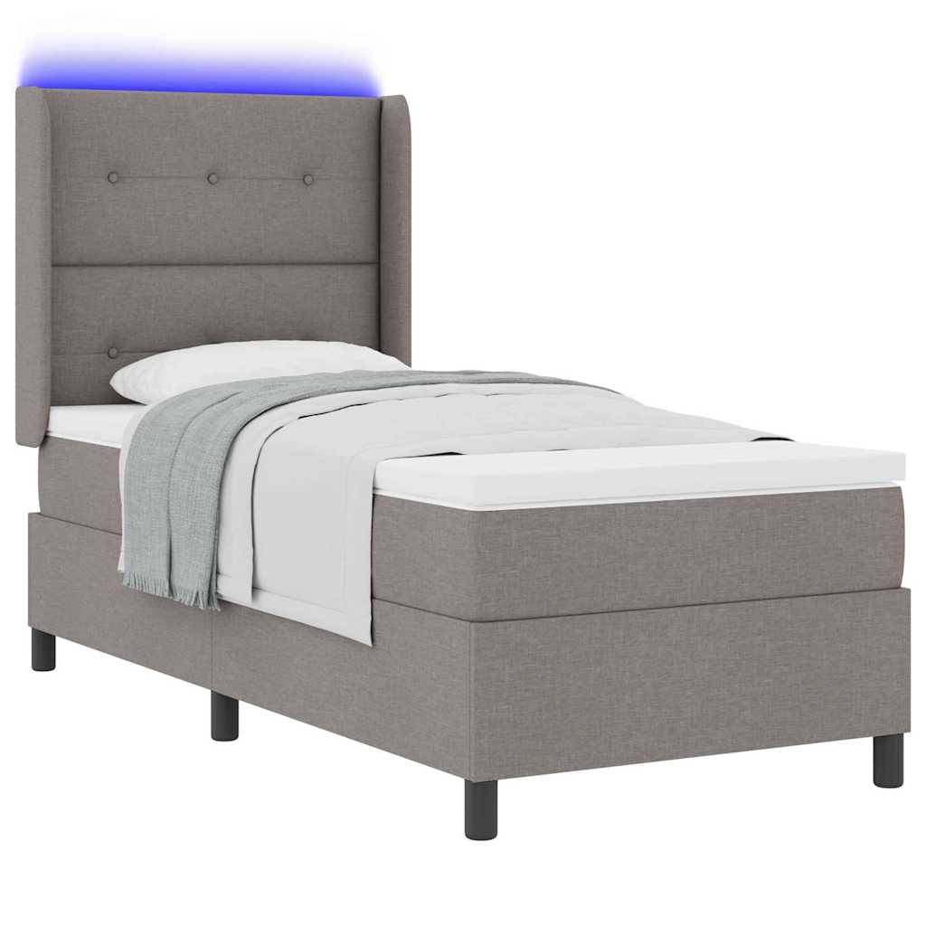 Letto a Sorgente LED con testiera Talpa 100 x 200 cm Tessuto | homemem39
