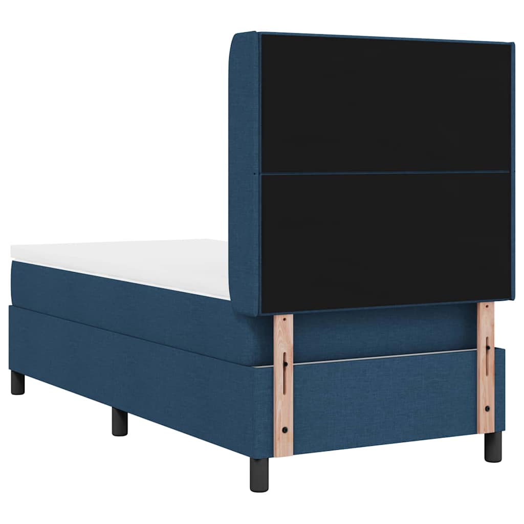 Letto a Sorgente LED con testiera Blu 100 x 200 cm Tessuto | homemem39