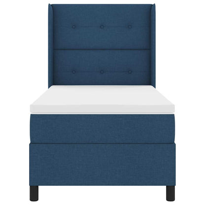Letto a Sorgente LED con testiera Blu 100 x 200 cm Tessuto | homemem39