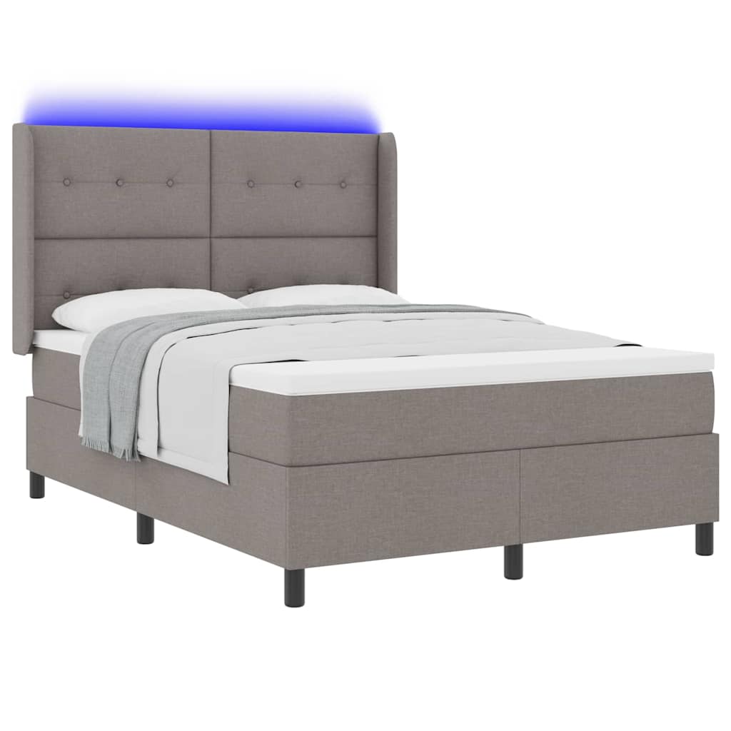 Letto a Sorgente LED con testiera Talpa 140 x 190 cm Tessuto | homemem39