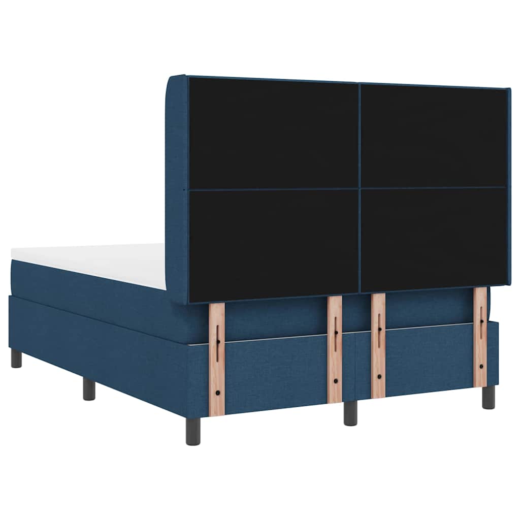 Letto a Sorgente LED con testiera Blu 140 x 190 cm Tessuto | homemem39