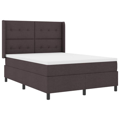 Letto a Sorgente LED Marrone Scuro 140 x 200 cm Tessuto | homemem39
