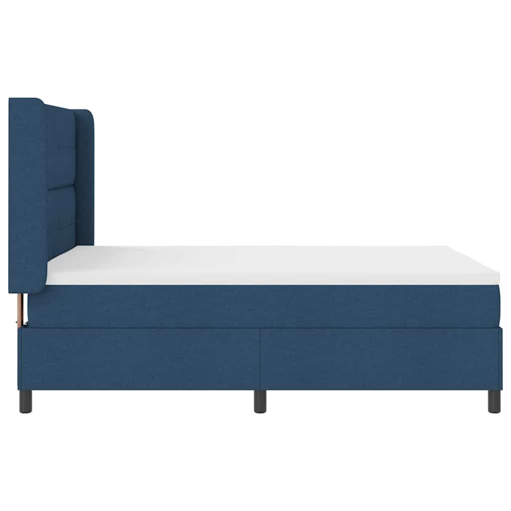 Letto a Sorgente LED con testiera Blu 140 x 200 cm Tessuto | homemem39