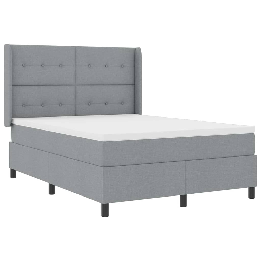 Letto a Sorgente LED Grigio chiaro 160 x 200 cm Tessuto | homemem39