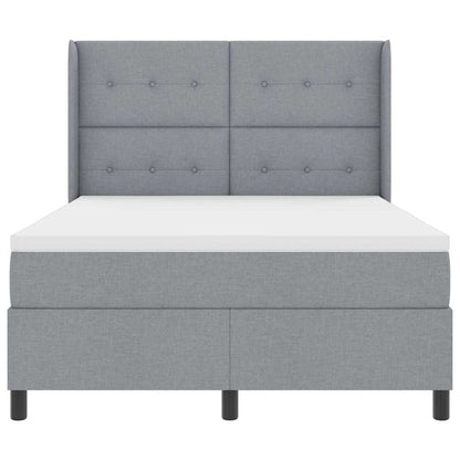 Letto a Sorgente LED Grigio chiaro 160 x 200 cm Tessuto | homemem39