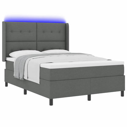 Letto a Sorgente LED Grigio scuro 160 x 200 cm Tessuto | homemem39
