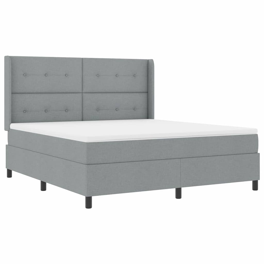 Letto a Sorgente LED Grigio chiaro 180 x 200 cm Tessuto | homemem39