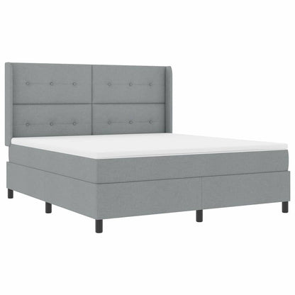 Letto a Sorgente LED Grigio chiaro 180 x 200 cm Tessuto | homemem39