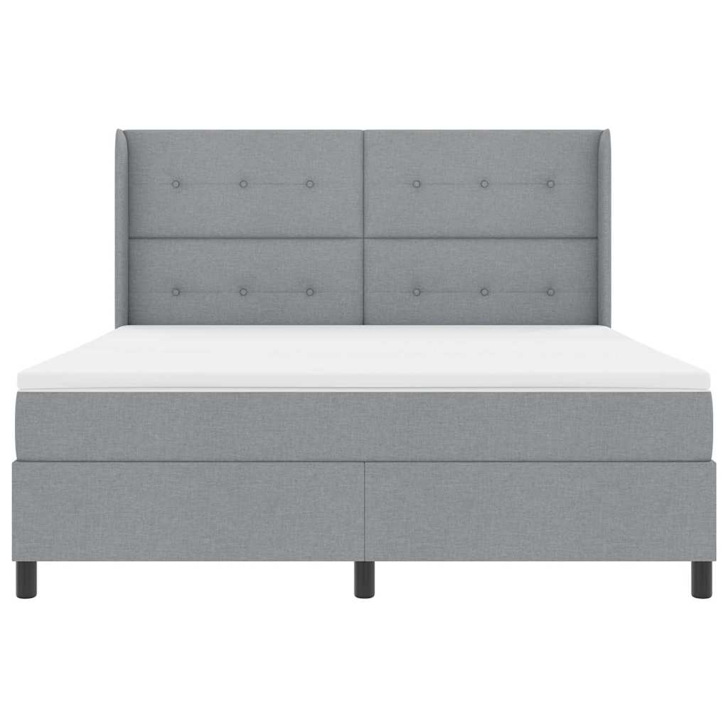 Letto a Sorgente LED Grigio chiaro 180 x 200 cm Tessuto | homemem39