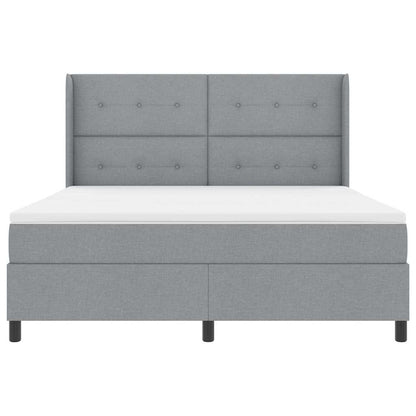 Letto a Sorgente LED Grigio chiaro 180 x 200 cm Tessuto | homemem39