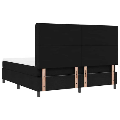 Letto a Sorgente LED con testiera Nero 180 x 200 cm Tessuto | homemem39