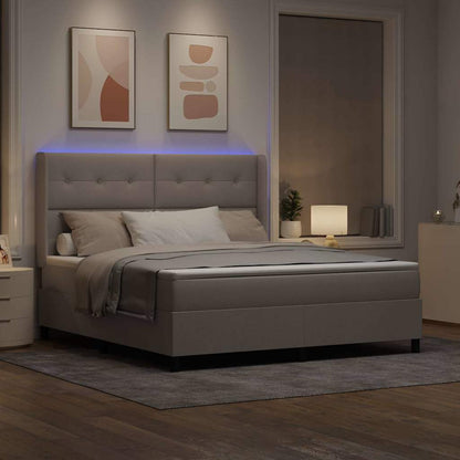 Letto a Sorgente LED con testiera Talpa 180 x 200 cm Tessuto | homemem39