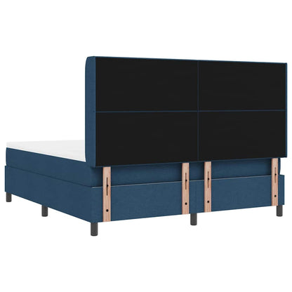 Letto a Sorgente LED con materasso Blu 180 x 200 cm Tessuto