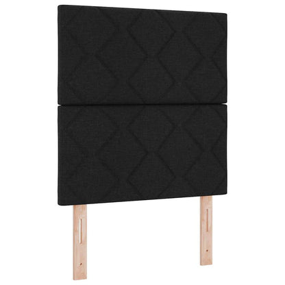Letto a Sorgente LED con testiera Nero 80 x 200 cm Tessuto | homemem39