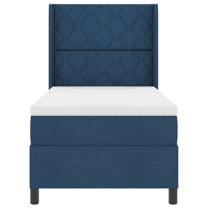 Letto a Sorgente LED con testiera Blu 100 x 200 cm Tessuto | homemem39
