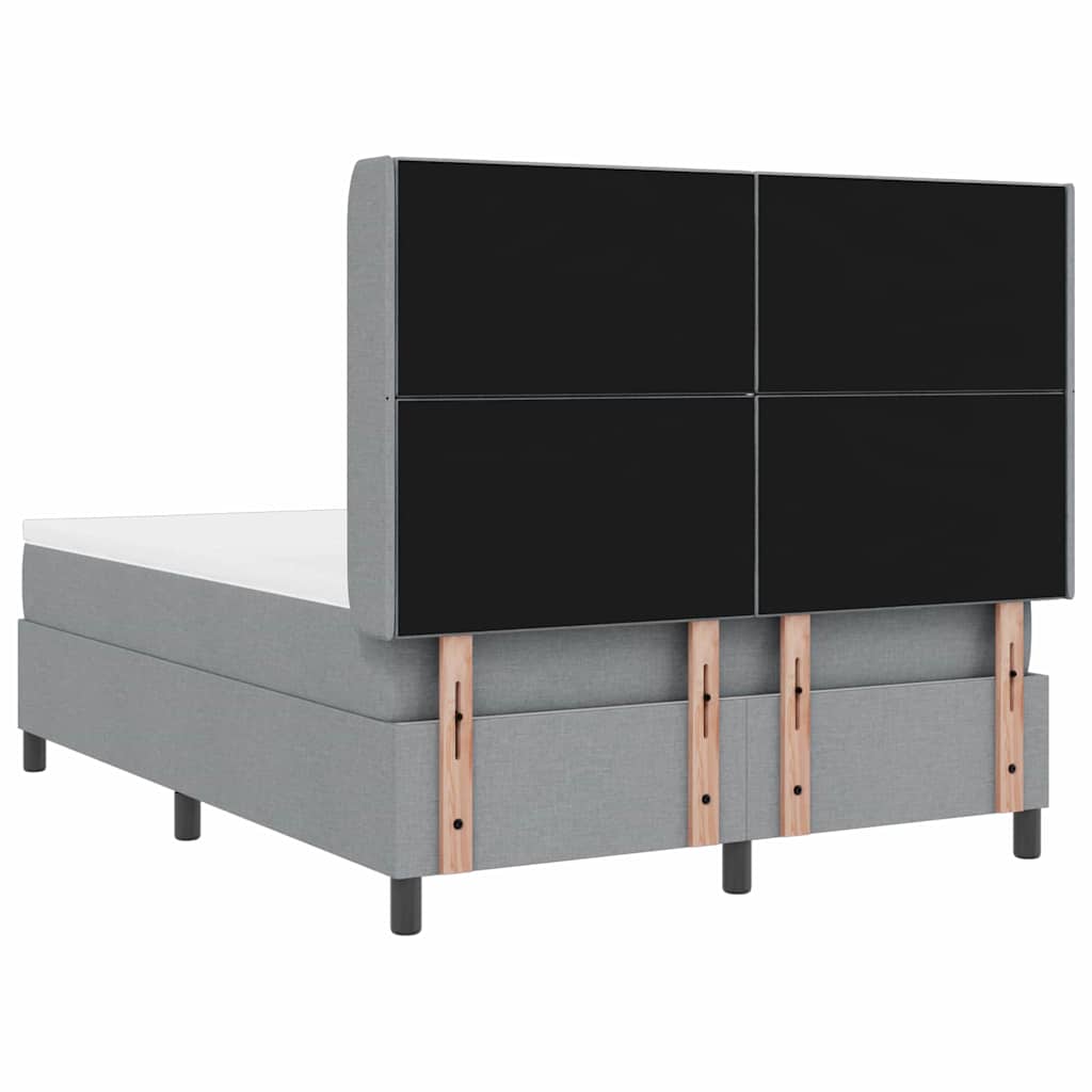 Letto a Sorgente LED Grigio chiaro 160 x 200 cm Tessuto | homemem39
