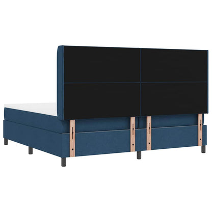 Letto a Sorgente LED con testiera Blu 200 x 200 cm Tessuto | homemem39