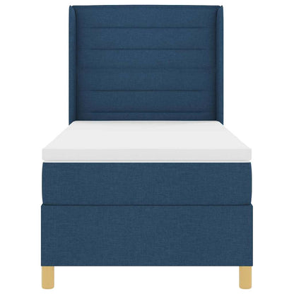 Letto a molle con strisce LED Blu 80 x 200 cm Tessuto | homemem39