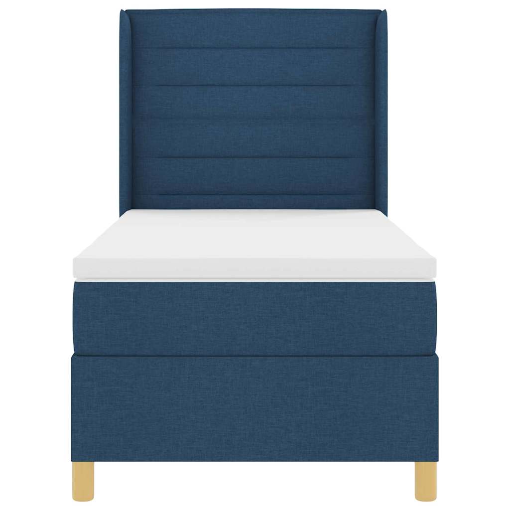 Letto a molle con strisce LED Blu 90 x 200 cm Tessuto | homemem39