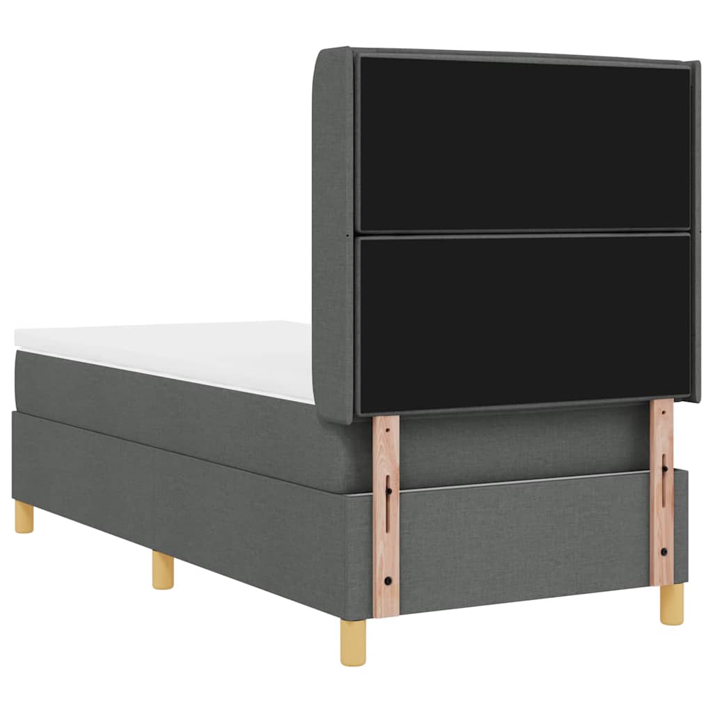 Letto a molle con strisce LED Grigio 100 x 200 cm Tessuto | homemem39