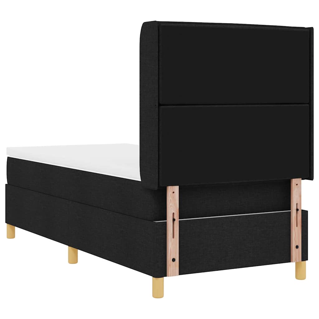 Letto a molle con strisce LED Nero 100 x 200 cm Tessuto | homemem39
