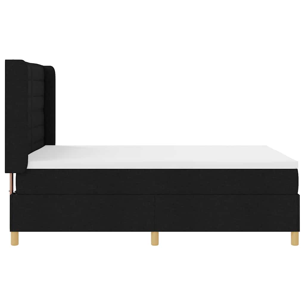 Letto a molle con strisce LED Nero 140 x 190 cm Tessuto | homemem39