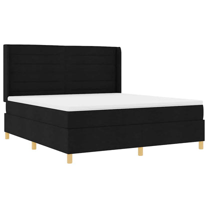 Letto a molle con strisce LED Nero 180 x 200 cm Tessuto | homemem39