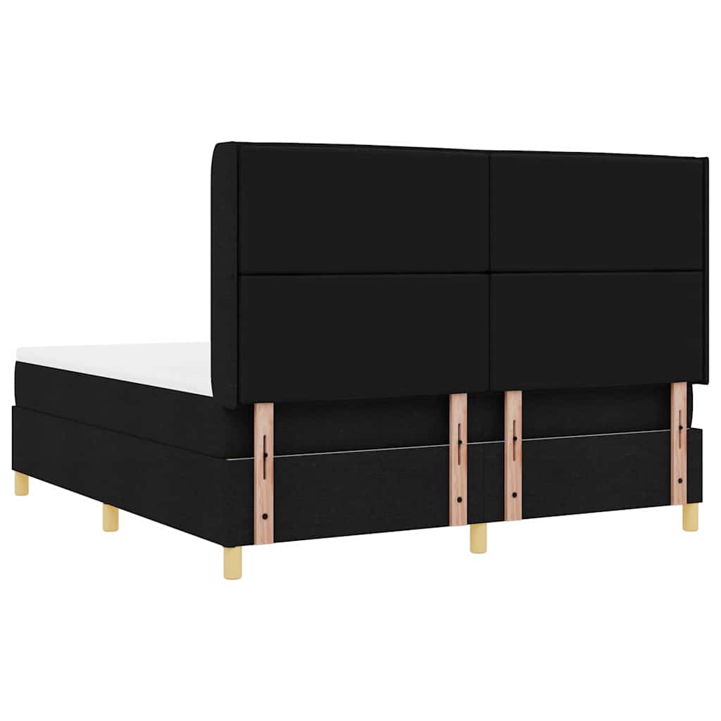 Letto a molle con strisce LED Nero 180 x 200 cm Tessuto | homemem39