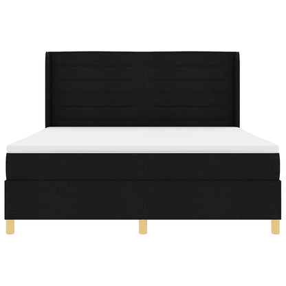 Letto a molle con strisce LED Nero 180 x 200 cm Tessuto | homemem39