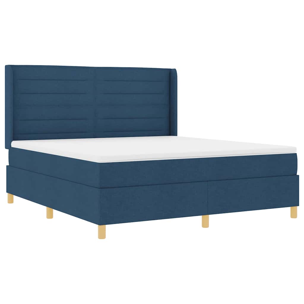Letto a molle con strisce LED Blu 180 x 200 cm Tessuto | homemem39
