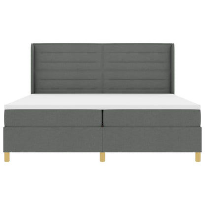 Letto a molle con materasso con led Grigio 200 x 200 cm Tessuto | homemem39