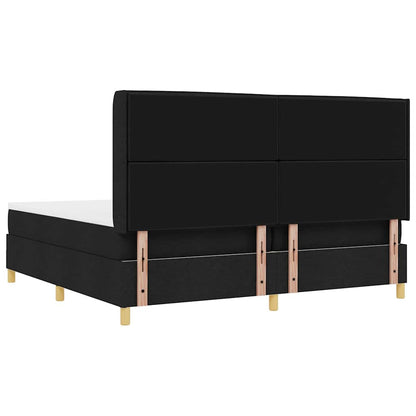 Letto a molle con materasso con led Nero 200 x 200 cm Tessuto | homemem39