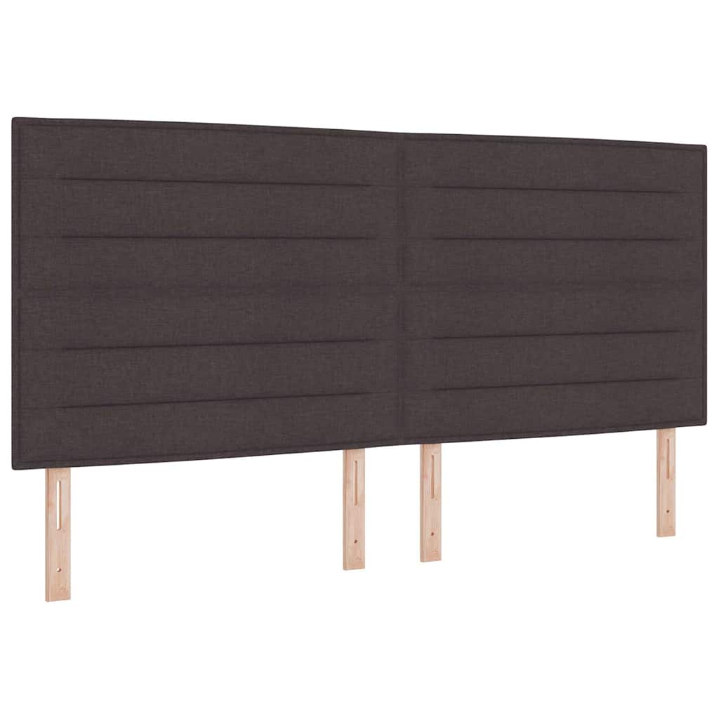Letto a molle con materasso Marrone 200 x 200 cm Tessuto | homemem39
