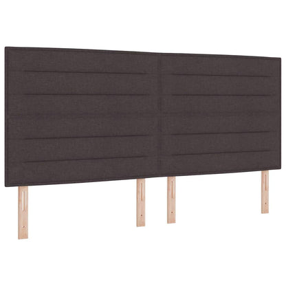 Letto a molle con materasso Marrone 200 x 200 cm Tessuto | homemem39
