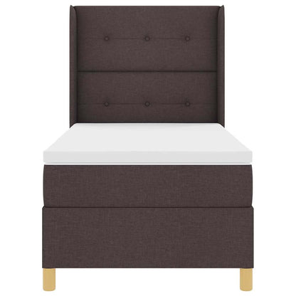 Letto a molle con strisce LED Marrone 80 x 200 cm Tessuto | homemem39