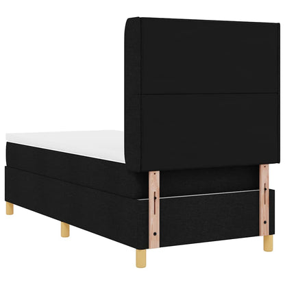 Letto a molle con strisce LED Nero 90 x 200 cm Tessuto | homemem39