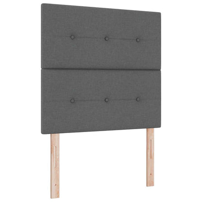 Letto a molle con materasso Grigio 100 x 200 cm Tessuto