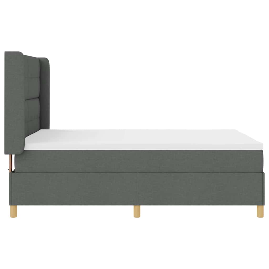 Letto a molle con strisce LED Grigio 140 x 190 cm Tessuto | homemem39